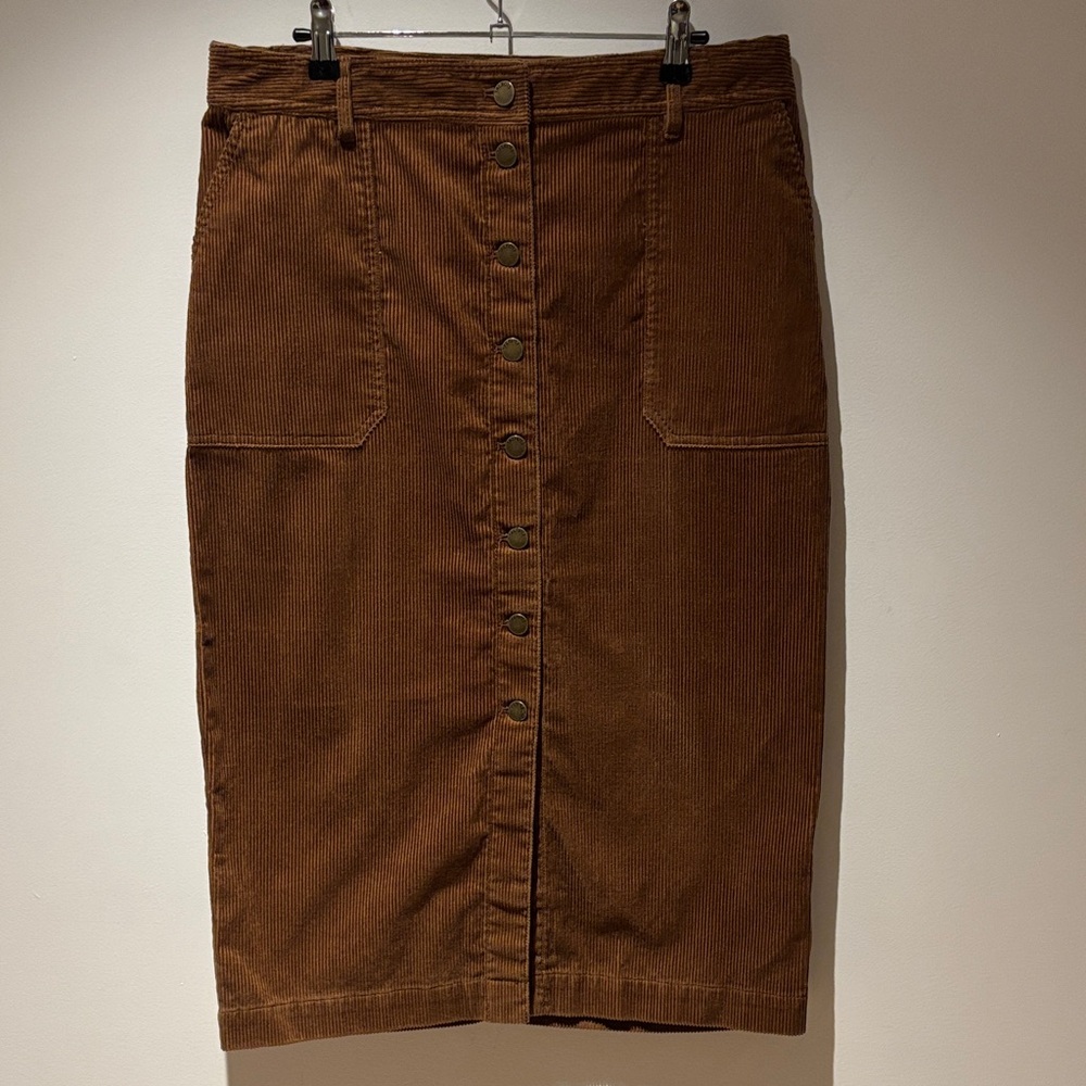 Talbots -  Brown Corduroy Pencil Skirt Size 10